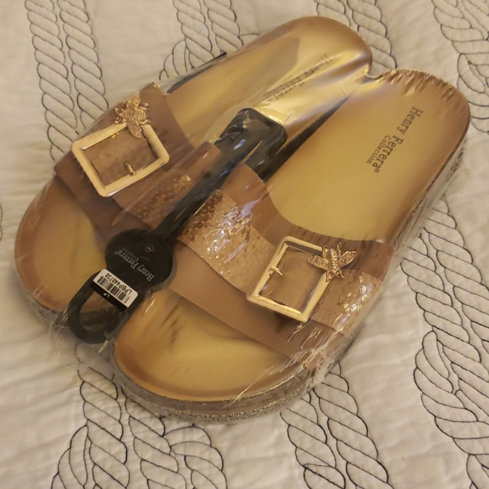 Henry ferrera womens slip on classic birkin sandal